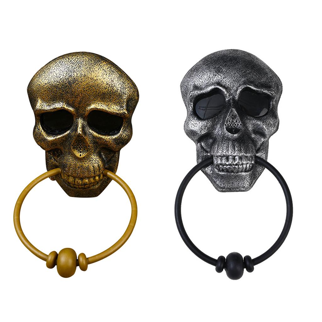 Halloween Totenkopf Türklopfer Totenkopf Türhänger Zuhause Harz Dekor Gotischer Totenkopfkopf Wanddekor Anhänger Dekoration