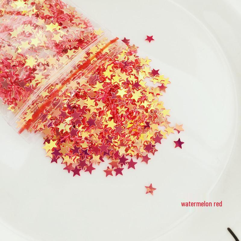 10g Gold Star & Flower Sequin Glitter Beads for DIY Crystal Mud & Nail Art