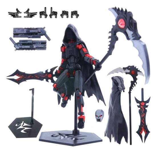 3D Printed Robot Action Figure with Accessories Movable Joints Demon