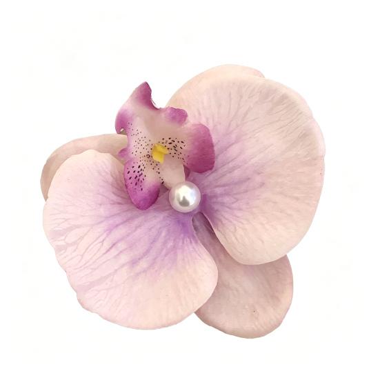 

Girl Hairpin Imitation Pearl Embellishment Chinese Style Phalaenopsis Shape Hair Clip Stable Grip No Damage Side Hair Pin