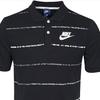 Nike Striped Logo Print Casual Short Sleeve Polo Shirt Men Polo Shirts Black AA5035-010