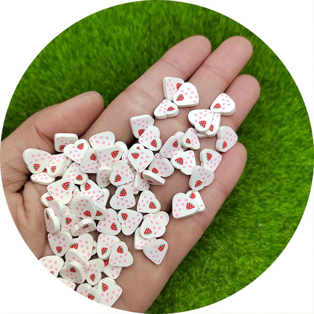 Valentine's Day Heart Polymer Clay Slices Soft Slime Clay Sprinkles for DIY Colorful Slime Decoration Crafts