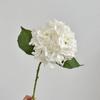 1pcs Fake White Flowers Artificial Silk Hydrangea Flowers Bouquets Faux Hydrangea Stems for Home Table Centerpieces Wedding Party Decoration (White)