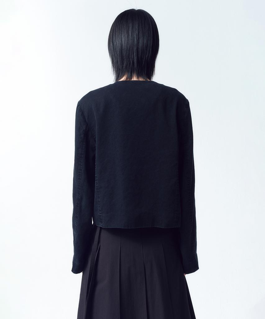 INSILENCE WOMEN Washed Strap Jacket Washed Black