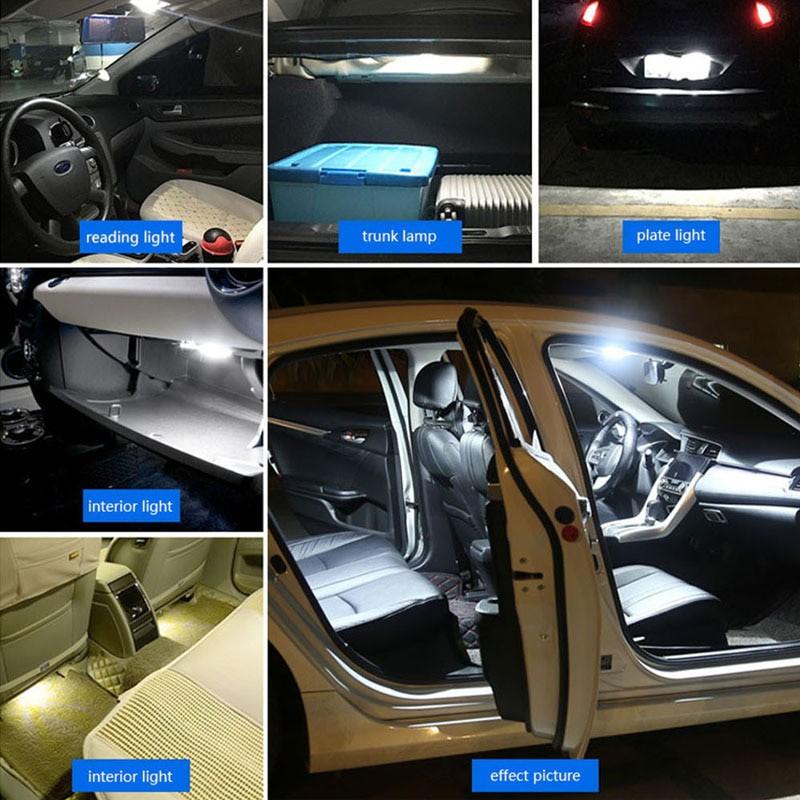 10PCS T10 W5W 3030 6smd Super Bright LED Car Parking Lights WY5W Auto Wedge Turn Side Bulbs Canbus No Error Bulbs 7