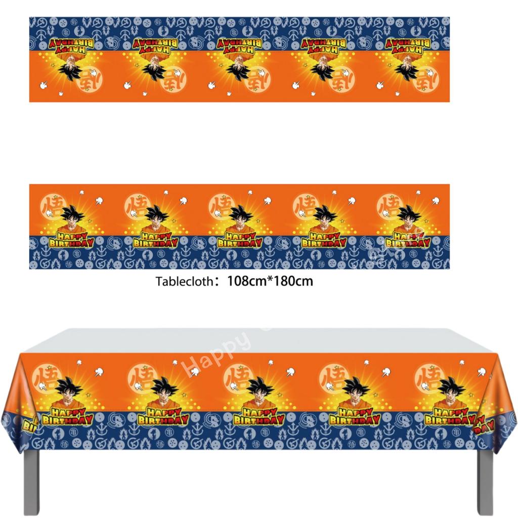 Dragon Ball Geburtstag Dekoration Set Tischdecke Teller Serviette Becher Kuchen Deko Partyhut Babyparty Dragon Ball Partygeschenke