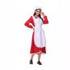 Halloween New Ladies Christmas Maid Dress Maid Play Dress Red Long Sleeve Dress