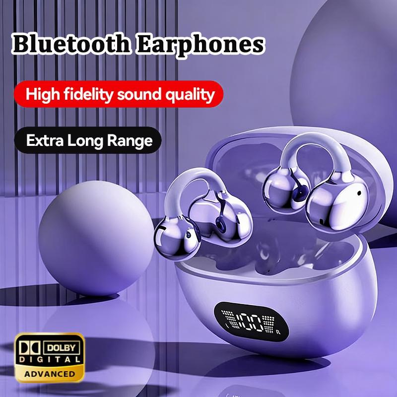 2026 For Gaming Sports Ear Clip Wireless Bluetooth Earphones With High Quality Long Battery Life Low Latency And Noise Reduction