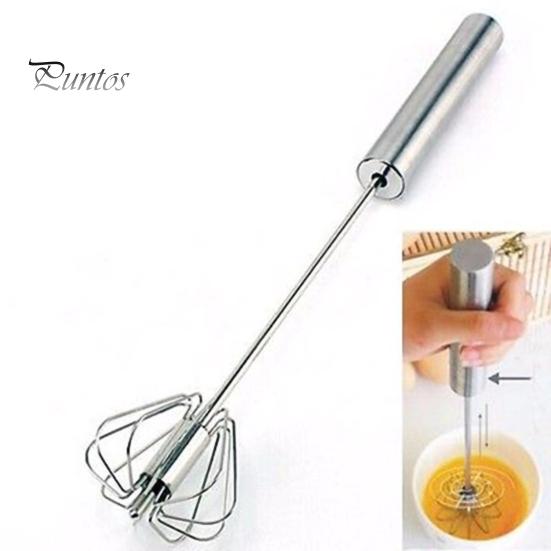 Milk Mixer Kitchen Stainless Steel Semi-Automatic Egg Whisk Beater Cream