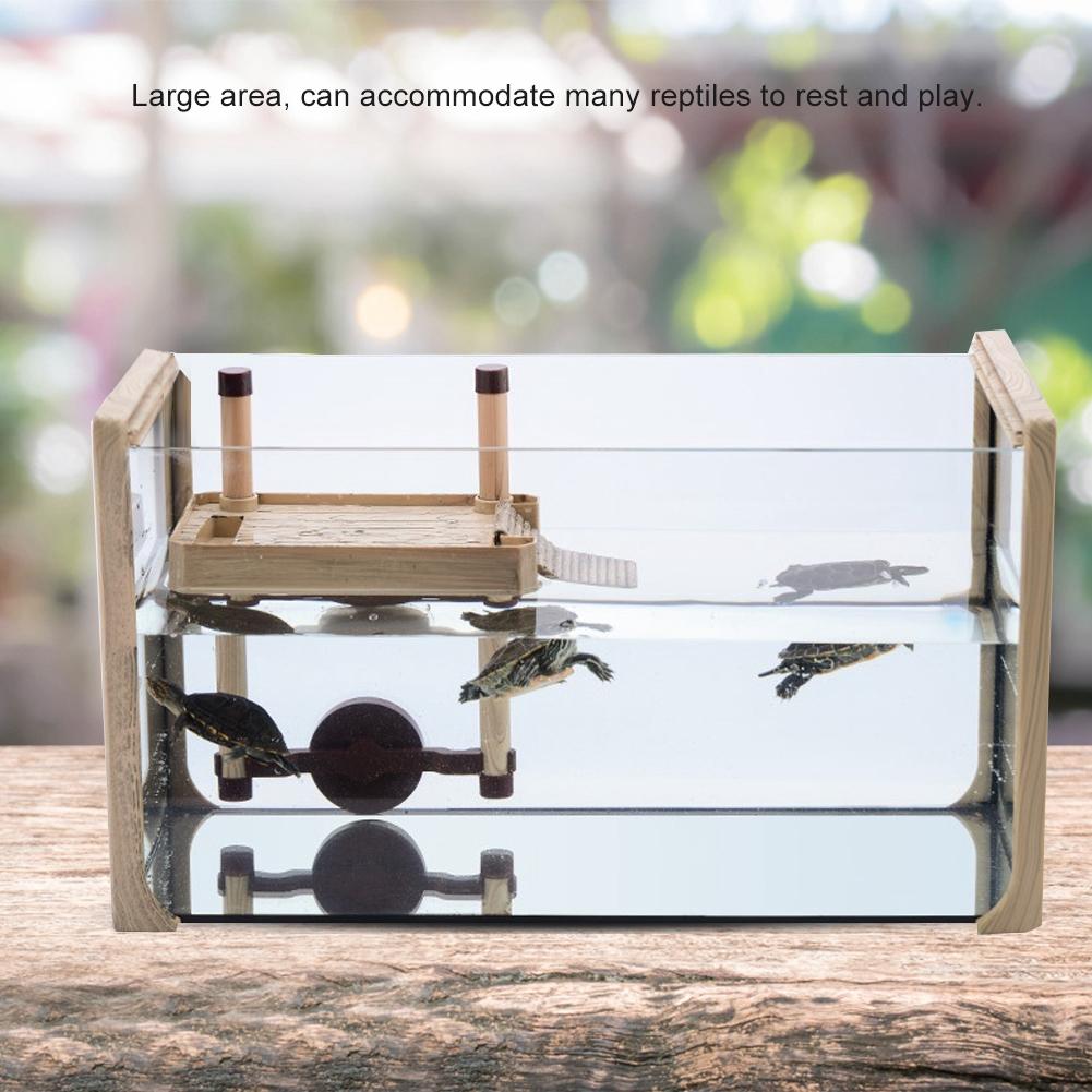 Aquarium Tortoise Salamander Pier Reptile Floating Island Climbing Basking Platform (#02)