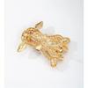 Shiny Rhinestone Zodiac Goat Brooch Cute Sheep Animal Design Lapel Pin for Bags Clothing Decoration Holiday Gift