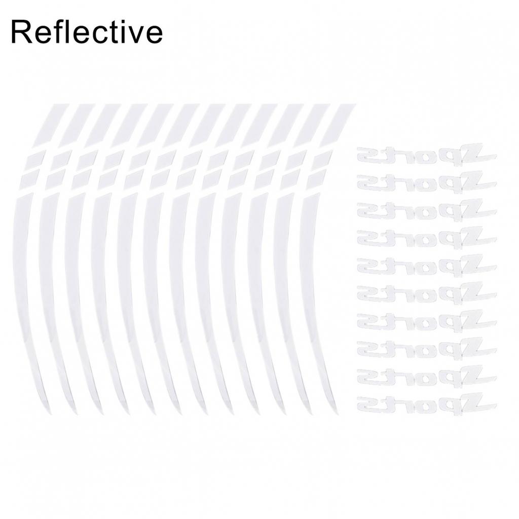 Red Reflective Decal Tape for Motorcycle Wheels Sized 18 and 21 Inch