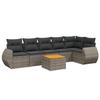 VidaXL Salon de Jardin avec Coussins 7 pcs, Canapés de Terrasse, Ensemble de Meubles de Patio, Mobilier d'Extérieur, Gris 3225017