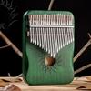 Hluru Kalimba 21 Tasten Musikinstrument Vollholz Ahorn Kalimba 17 Tasten mit Schallloch Mbira für Anfänger