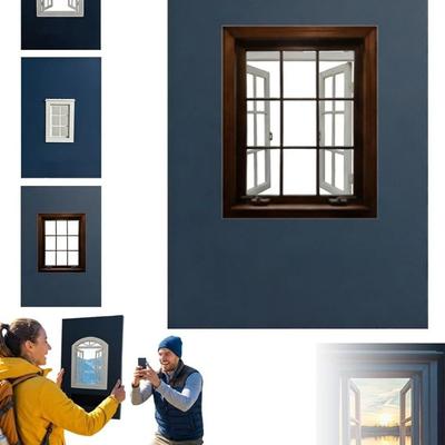 Tragbarer Fensterrahmen Requisiten Neue Kulisse Wiederverwendbar Fotos Sucher Kunststoff Frische Perspektive Scheibe Pic Requisiten Hochzeit
