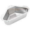 Stainless Steel Drain Basket Kitchen Sink Rack Wash Basin Sink Filter Triangular/square Fruit Vegetable Drainer Storage Rack