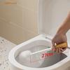 Schwarzes Aluminium Toilettenbürsten-Set Walnuss Langer Griff Abnehmbar Waschbar Weiche Borsten Reinigungsbürste Wandmontiert Badezimmerzubehör
