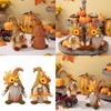 Stylish Thanksgiving Theme Standing Doll Unique Fall Season Bendable Hat Gnome Figure Table Ornament for Thanksgiving