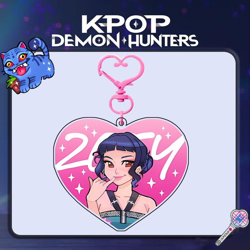 Acrylic Heart Shape, Keychain Cute Animation Bag Pendant KPOP Periphery