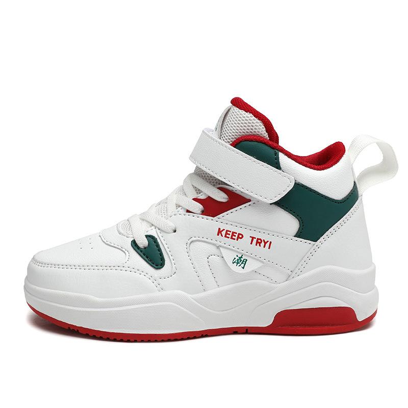 High top basketball shoes sports shoes children soft sole new board shoes running shoes autumn Velcro classmates children