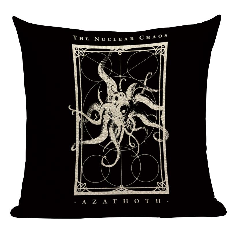 Black Tarot Throw Pillow Cover Mexico Skull Decorative Pillow Covers Horror Ghost Pillow Cases Home Decor Cover for Pillow Cojin