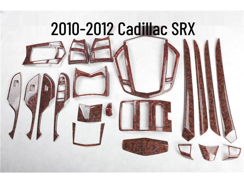 Peach Wood Interior Stickers for 2010-2016 Cadillac SRX Power Windows