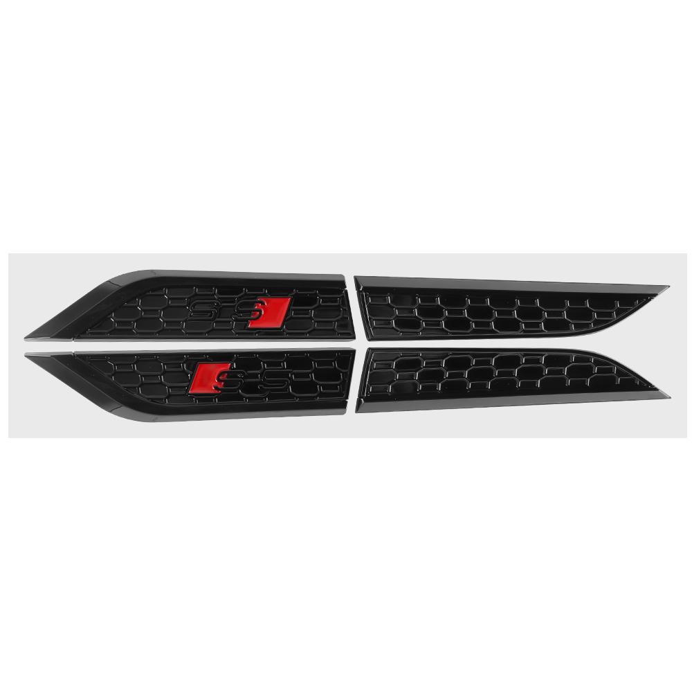 1 Pair 3D ABS S5 Badge Car Fender Side Wing Emblem Sticker Auto Refit Decals For WQ RS5 A1 A3 8P A4 B5 B6 B7 B8 C5 S RS TT RSQ 4Rs34