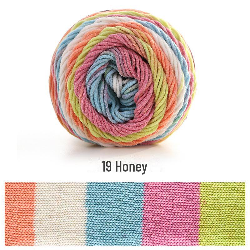 

Многоцветная пряжа Ruyi Bird Milk Cotton для вязания своими руками - шарф, подушка, одеяло