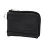 Porter Delight Cow Leather Wallet 145-03292 Zipper Closure Black Middle Wallet Chrome Tanned Cow Steer