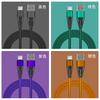 2M Nylon Braided 6A Metal Fast Charging Cable for Android, Apple, Huawei, and Type-C Devices