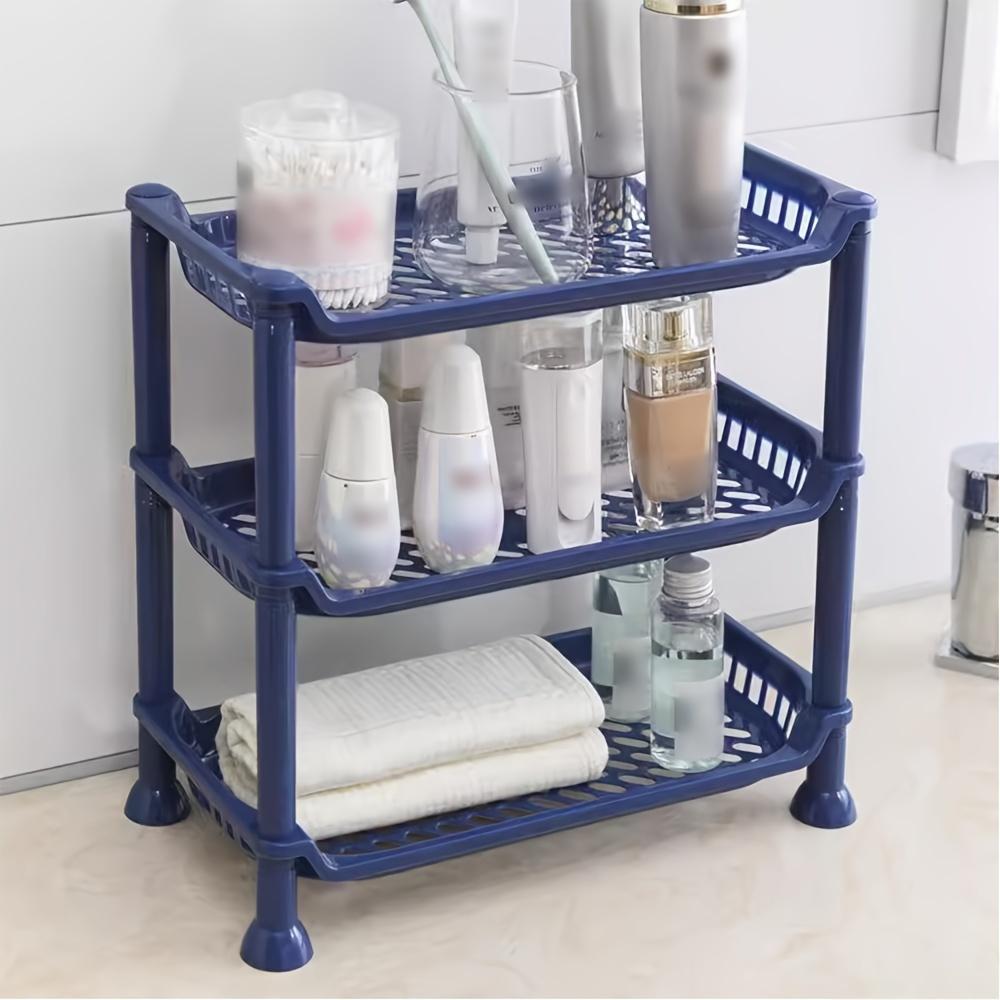 Plastic Bathroom Vanity Countertop Organizer Shelf Multi-Layered Makeup Cosmetic Toiletries Storage Tray  Accessorie Toilet Tool