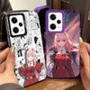 Darling Zero Two 02 Anime Soft Phone Case for Xiaomi Redmi Note 13 14 15 Pro Plus 12S 12 11S 11 11T 10S 10 Shockproof Cover Back