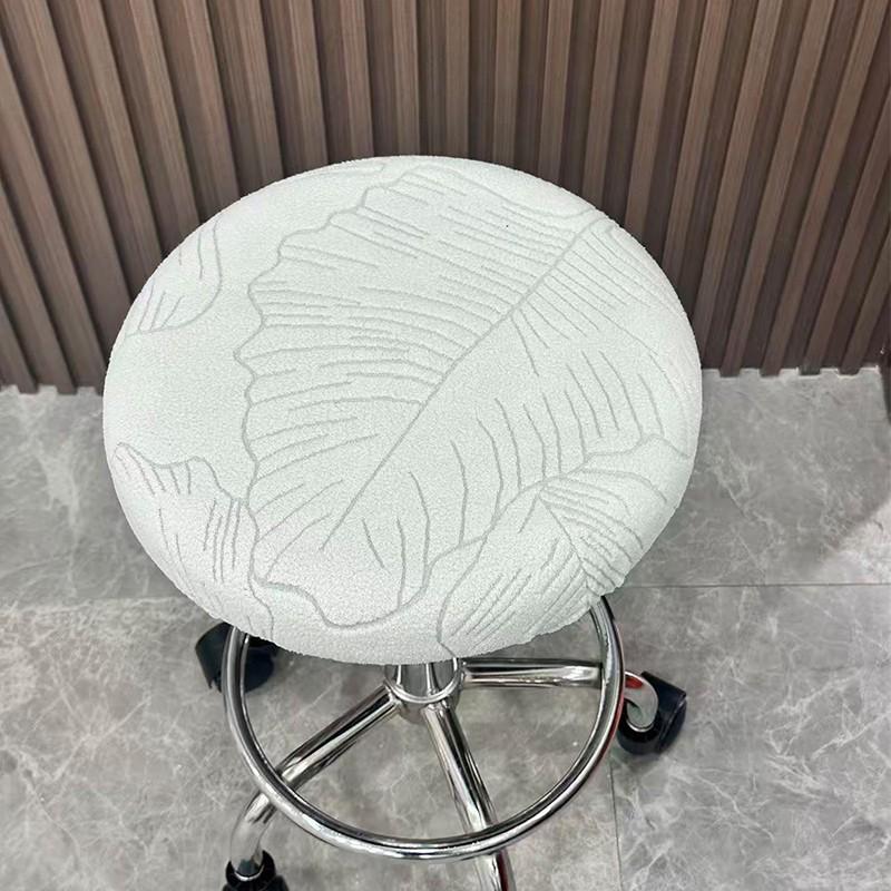 Round Stool Cover Elastic Jacquard Washable Chair Slipcover Bar Swivel Seat Protective Cover Home Textile Decoration New
