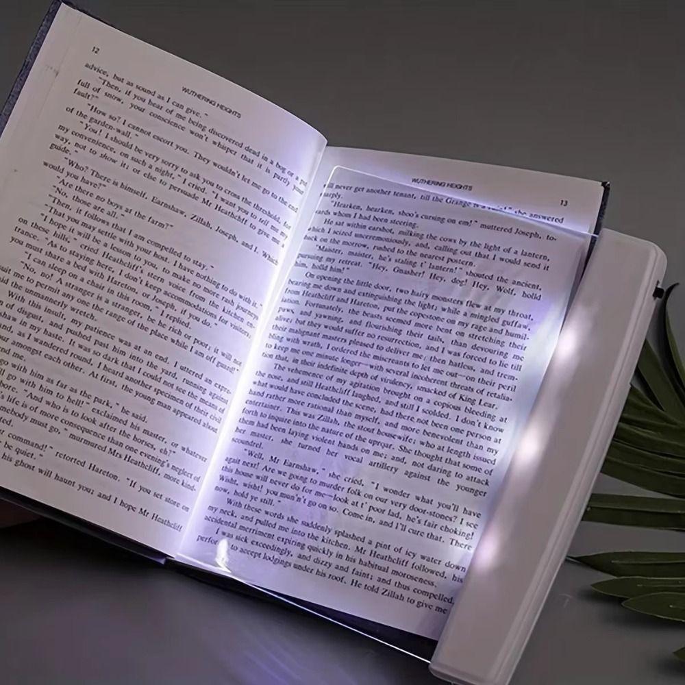 Portable Flat Panel LED Book Lamp High Brightness Eye Protection Bedside Study Light Multipurpose Transparent Night Light Home
