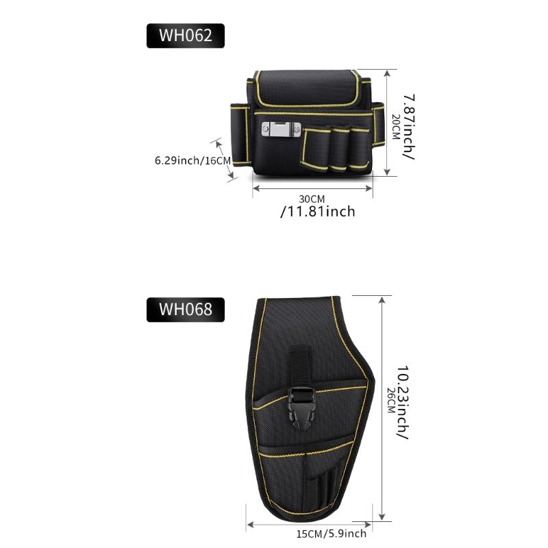 Multipurpose Oxford Fabric Tool Belt Bag Waist Pack Organizer Belt Pouch for Workshop Tasks and Everyday Tool Storage