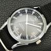 VINTAGE HAND-WINDING REFURBISHED SWISS MENS BLACK COLOR DIAL WATCH A700956-5 R205a-a700956