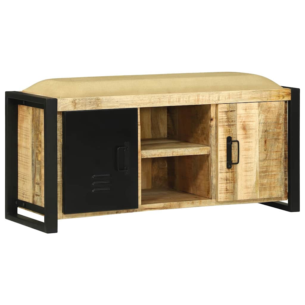 Bench Cabinet Brown 100 X 35 X 50 Cm Solid Mango Wood