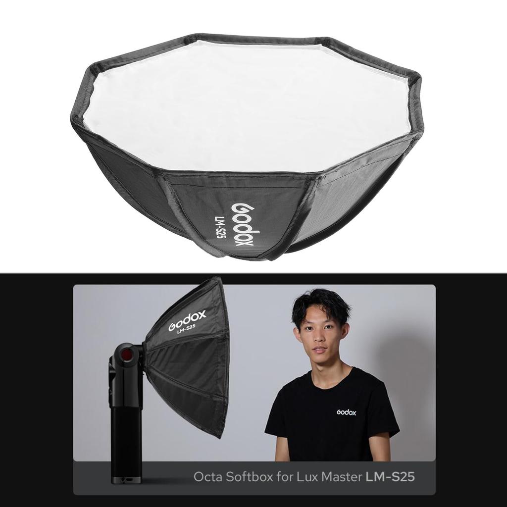 Godox Mini Octagonal Softbox Compatible with Godox Lux Master Retro Camera Flash LM-S25 Diffuser,