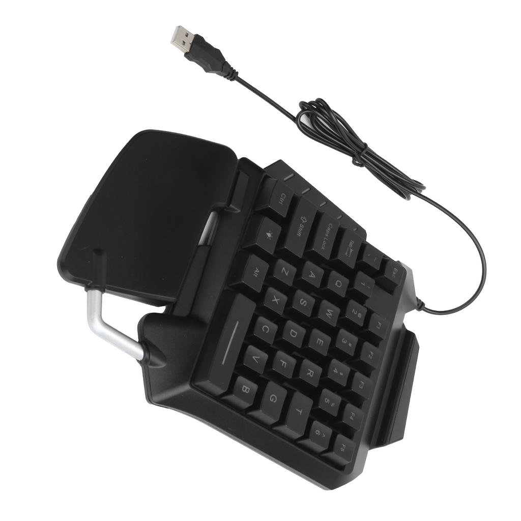 OneHanded Keyboard 35 Key USB Wired Portable Mechanical Gaming Keypad with LED Backlight