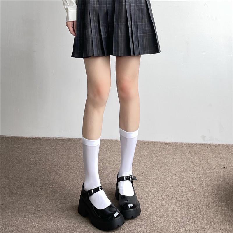 Damen Samt-Romper im japanischen Stil mit schwarzen Strümpfen - Kuschelig für Herbst/Winter, Leicht für Frühling/Sommer