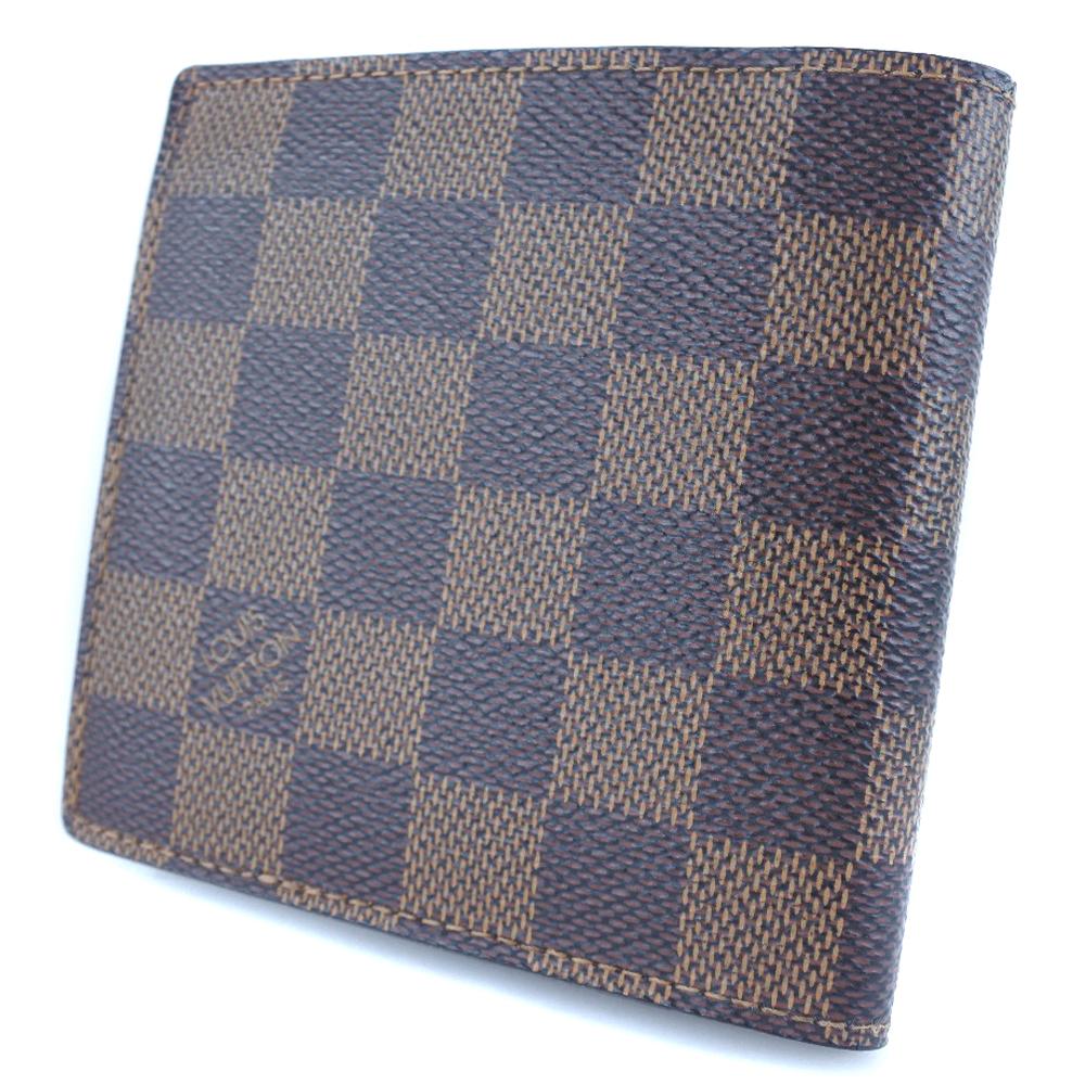 Louis Vuitton Peněženka Marco skládací N61675 Hnědá plátno Damier pánská Použitá