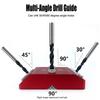 30 45 90 Degree Angle 4 Drill Hole Guide Jig Portable Cable Railing Lag Screw Drilling Templates Block for Angled