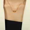 Vintage Design Sense U-shaped Necklace Earrings Women's Personality Simple Snake Bone Chain Titanium Steel Collarbone Chain Earrings Set