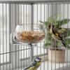 Transparent Magnetic Bird Feeding Bowl Bite Resistant Parrot Food Cup Pet Hanging Bowl  Aviary