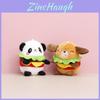Adorable Plush Hamburger Panda And Dog Stuffed Toy With Soft Short Fur Ideal For Kids