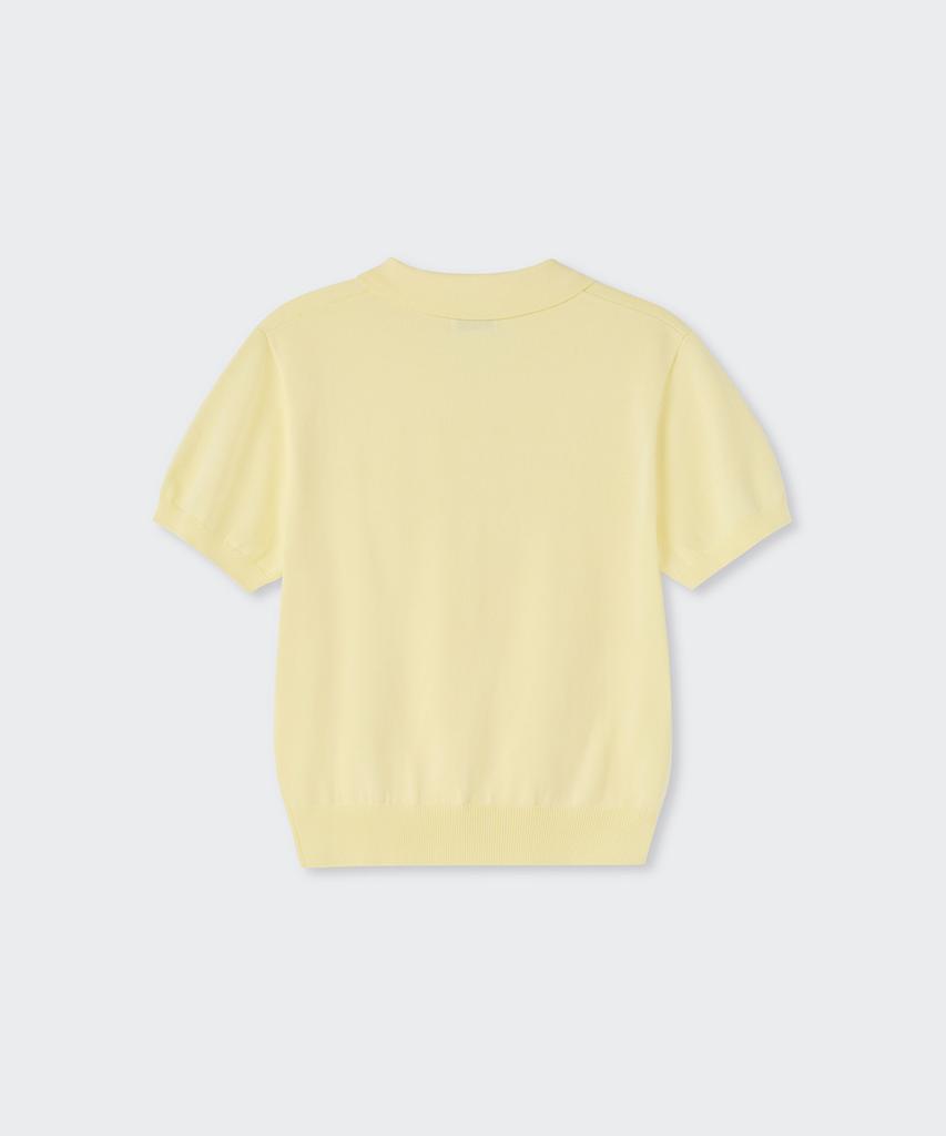 MUSINSA STANDARD WOMAN Women'S Washable Supima Cotton Knitted Polo Shirt [Lemon]