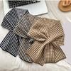 Knitted Checker Neck Gaiter for Daily Use Women Girl Neck Scarf for Winter Wear