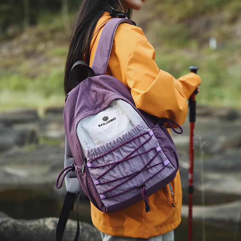 Backpack Women'S High-Value College Style Backpack Travel Women'S Bag Lightweight Men'S Bag Contrasting Color Outdoor Leisure