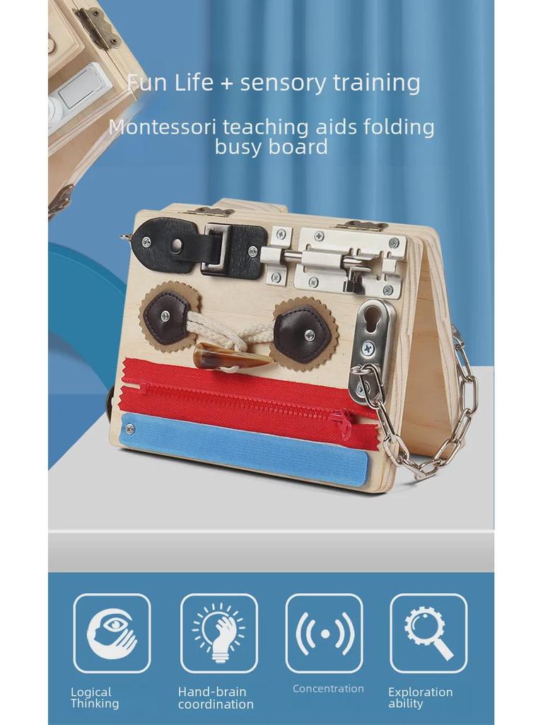 Montessori Pädagogisches Busy Board für Kinder im Vorschulalter