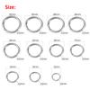 2pcs/1pc Stainless Steel Keyring Spring Clasps for Keychain Key Holder Polishing Openable Round Ring Carabiner Jewelry DIY